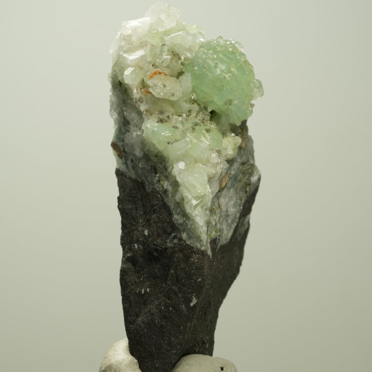 Quarz, Prehnit, Calcit, Analcim, Epidot auf Matrix Streep Mine, Namibia 80*52*31mm #14682