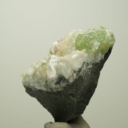 Quarz, Prehnit, Calcit, Analcim, Epidot auf Matrix Streep Mine, Namibia 73*62*39mm #14683