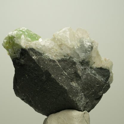 Quarz, Prehnit, Calcit, Analcim, Epidot auf Matrix Streep Mine, Namibia 73*62*39mm #14683