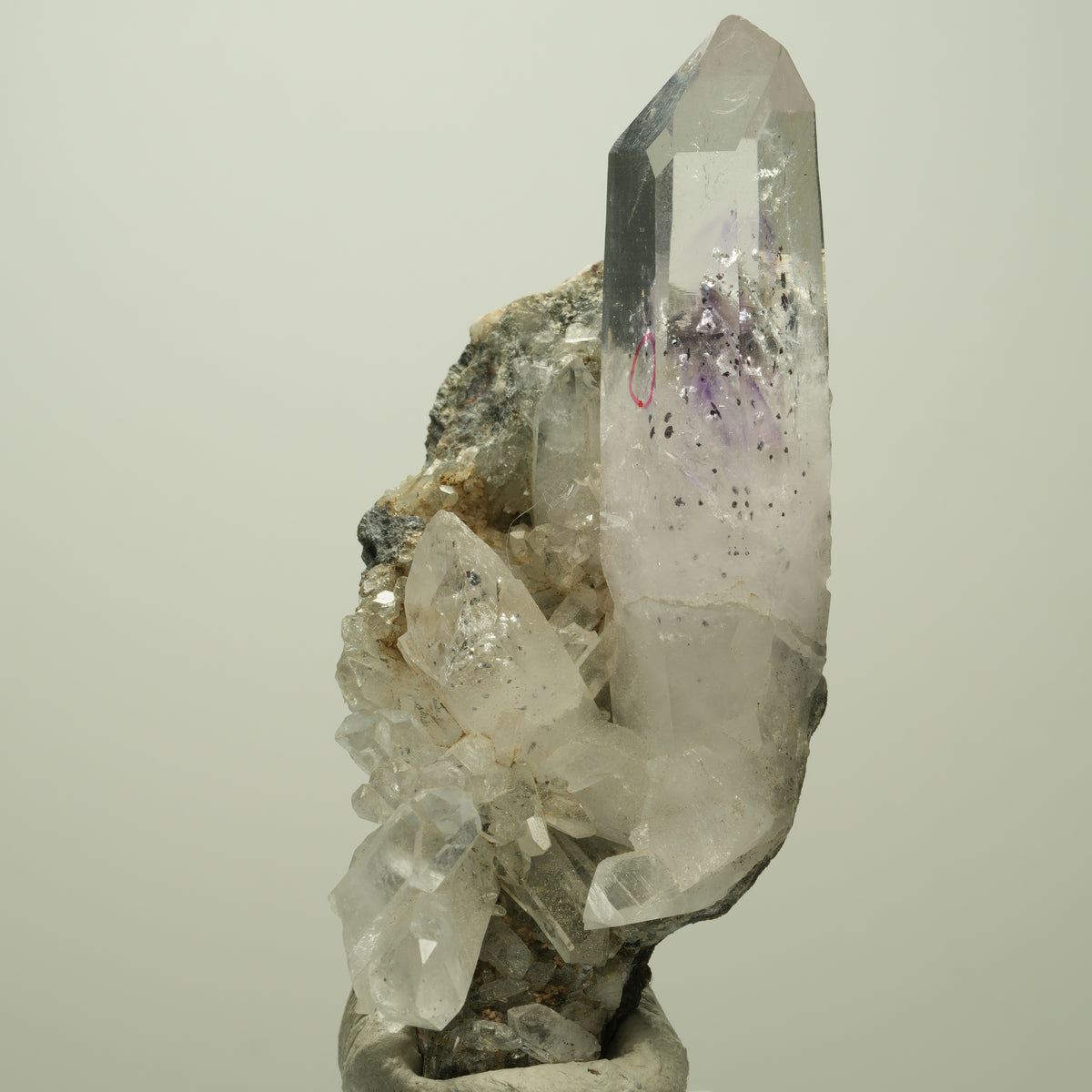 Enhydro Phantom Amethyst, Hämatit, Epidot, Matrix, 1x Blase Streep Mine Namibia 85*31*38mm #14686