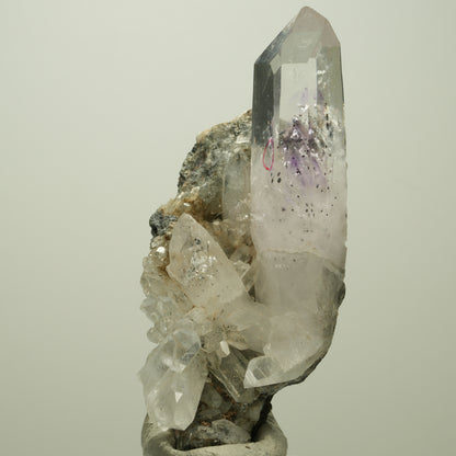 Enhydro Phantom Amethyst, Hämatit, Epidot, Matrix, 1x Blase Streep Mine Namibia 85*31*38mm #14686