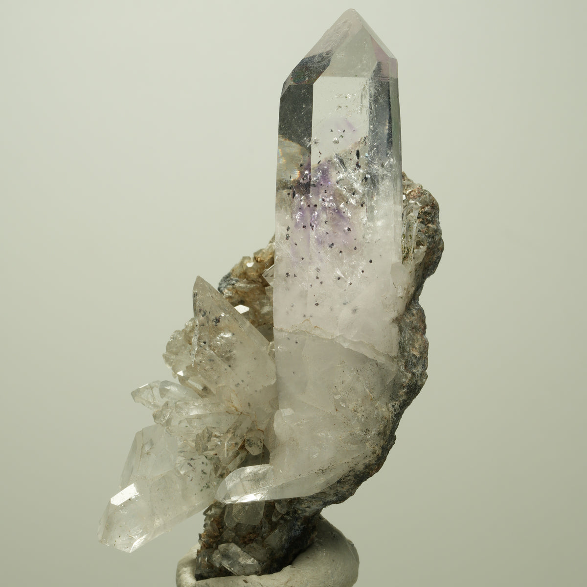 Enhydro Phantom Amethyst, Hämatit, Epidot, Matrix, 1x Blase Streep Mine Namibia 85*31*38mm #14686