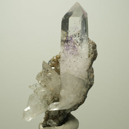 Enhydro Phantom Amethyst, Hämatit, Epidot, Matrix, 1x Blase Streep Mine Namibia 85*31*38mm #14686