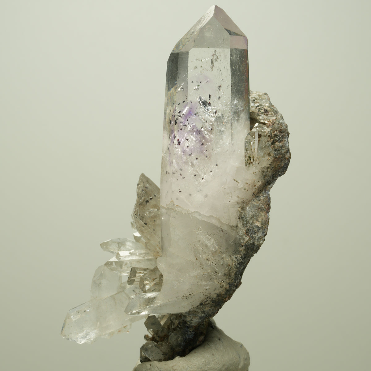 Enhydro Phantom Amethyst, Hämatit, Epidot, Matrix, 1x Blase Streep Mine Namibia 85*31*38mm #14686