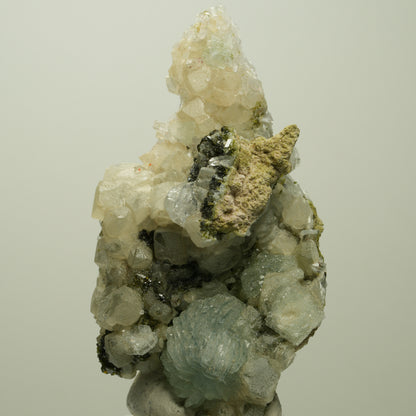 Quarz, Prehnit, Calcit, Analcim, Epidot auf Matrix Streep Mine, Namibia 80*45*24mm #14687