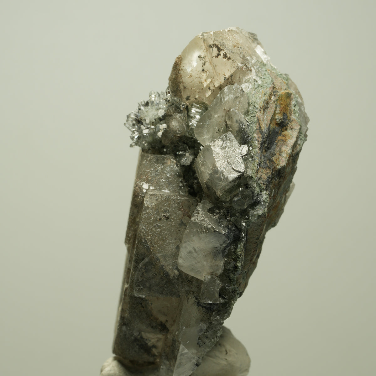 Calcit Würfel, Quarz, Analcim, Epidot auf Matrix Streep Mine, Namibia 77*58*36mm #14688