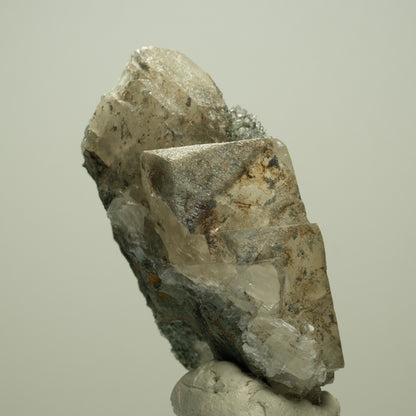 Calcit Würfel, Quarz, Analcim, Epidot auf Matrix Streep Mine, Namibia 77*58*36mm #14688