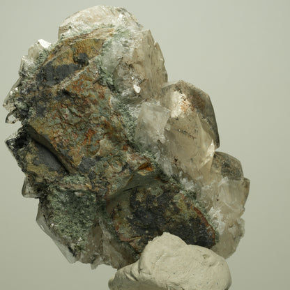 Calcit Würfel, Quarz, Analcim, Epidot auf Matrix Streep Mine, Namibia 77*58*36mm #14688