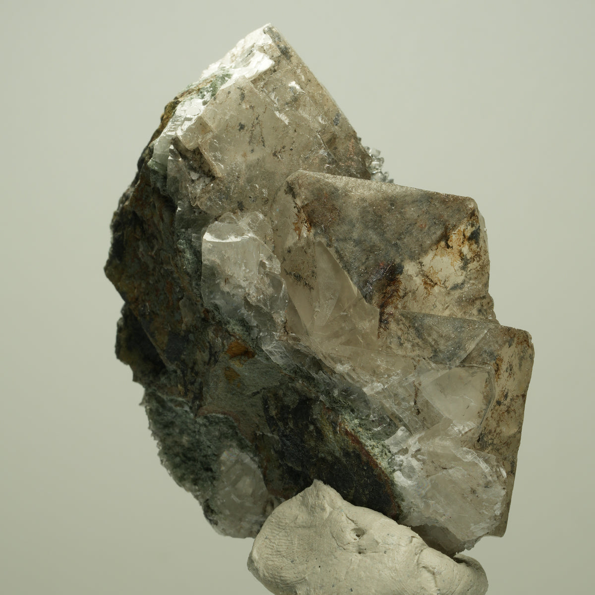 Calcit Würfel, Quarz, Analcim, Epidot auf Matrix Streep Mine, Namibia 77*58*36mm #14688