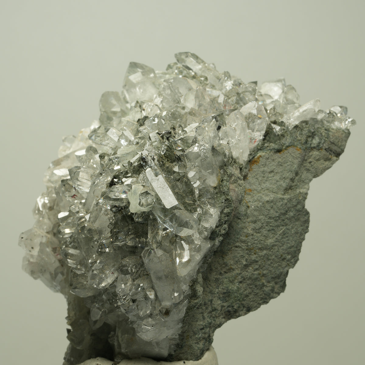 Harlekin Starburst Quarz, Prehnit, Calcit, Epidot, Matrix Streep Mine, Namibia 74*57*49mm #14691