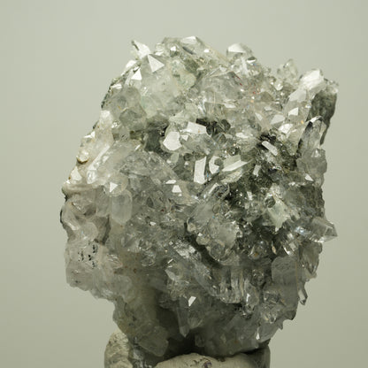 Harlekin Starburst Quarz, Prehnit, Calcit, Epidot, Matrix Streep Mine, Namibia 74*57*49mm #14691