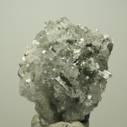 Harlekin Starburst Quarz, Prehnit, Calcit, Epidot, Matrix Streep Mine, Namibia 74*57*49mm #14691