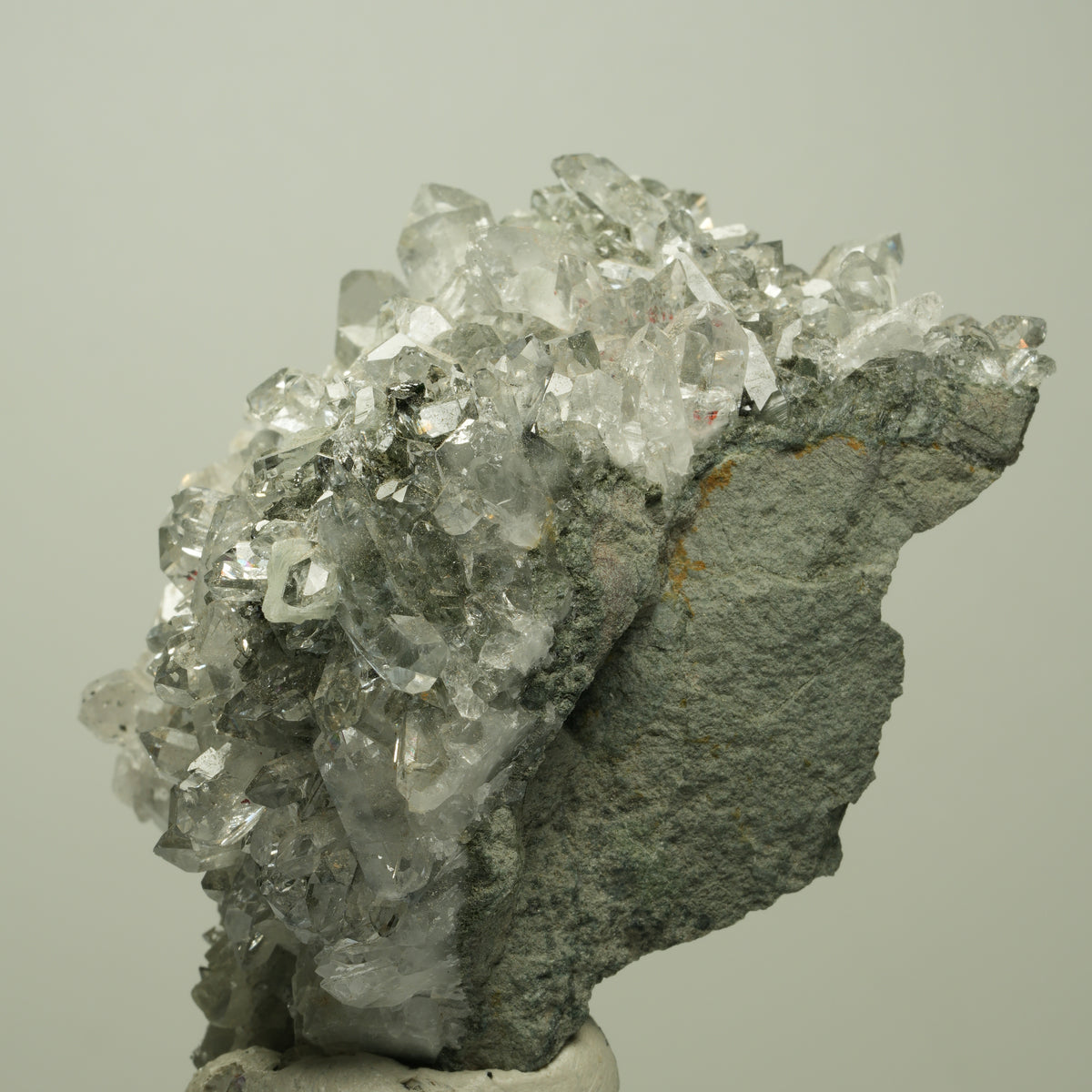 Harlekin Starburst Quarz, Prehnit, Calcit, Epidot, Matrix Streep Mine, Namibia 74*57*49mm #14691