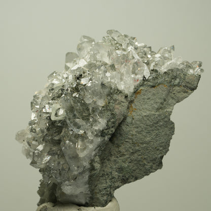 Harlekin Starburst Quarz, Prehnit, Calcit, Epidot, Matrix Streep Mine, Namibia 74*57*49mm #14691