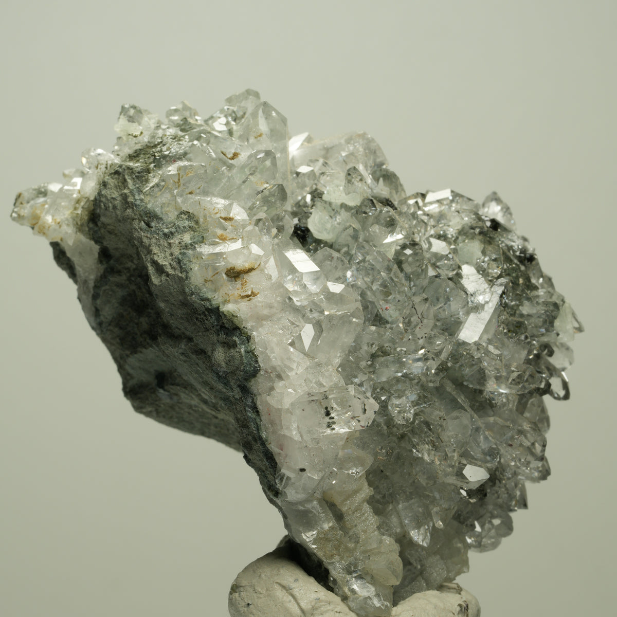 Harlekin Starburst Quarz, Prehnit, Calcit, Epidot, Matrix Streep Mine, Namibia 74*57*49mm #14691