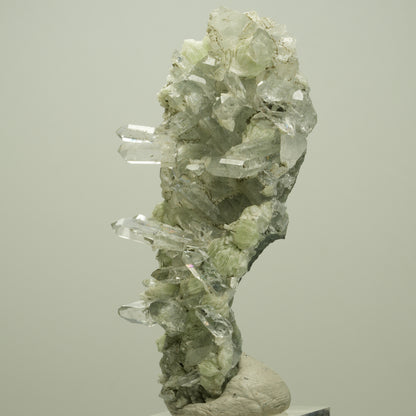 Starburst Quarz, Prehnit, Analcim, Epidot auf Matrix Streep Mine, Namibia 80*41*19mm #14692