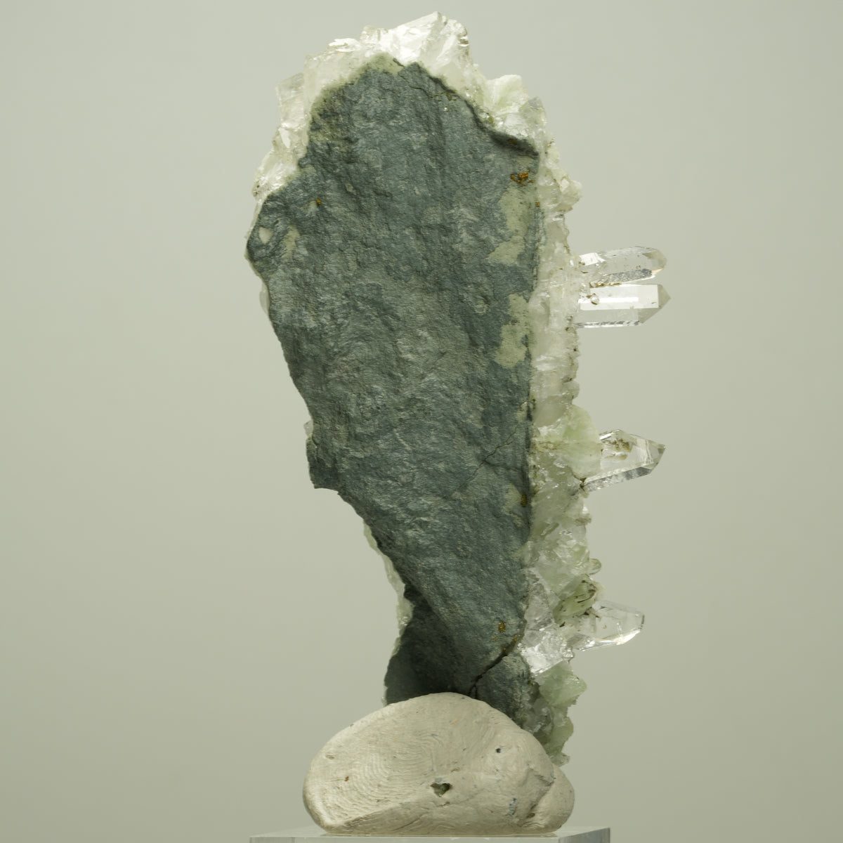 Starburst Quarz, Prehnit, Analcim, Epidot auf Matrix Streep Mine, Namibia 80*41*19mm #14692