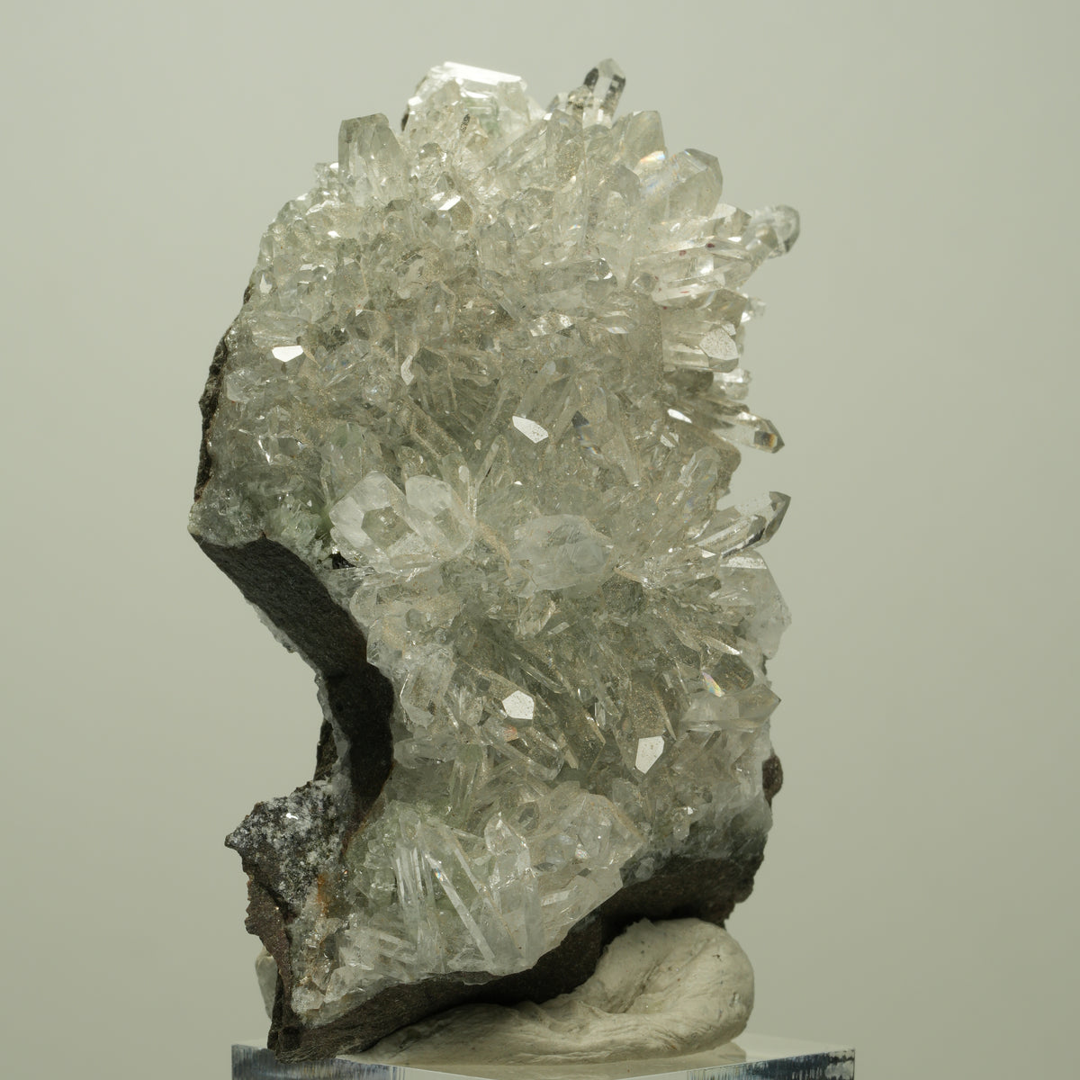 Harlekin Starburst Quarz, Prehnit, Analcim, Epidot, Matrix Streep Mine, Namibia 70*48*30mm #14693