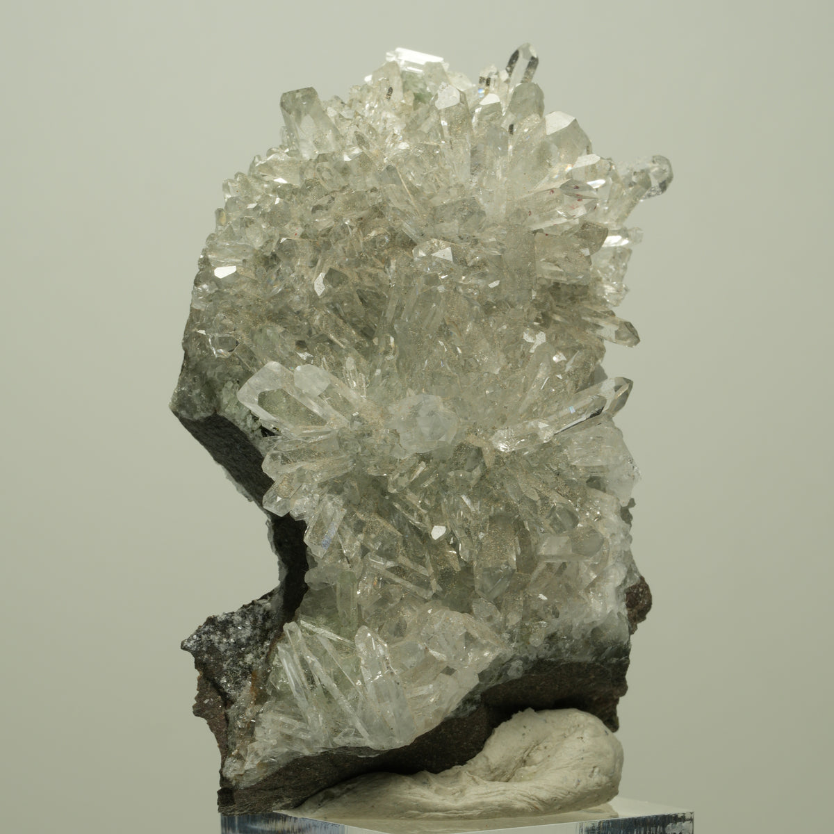 Harlekin Starburst Quarz, Prehnit, Analcim, Epidot, Matrix Streep Mine, Namibia 70*48*30mm #14693
