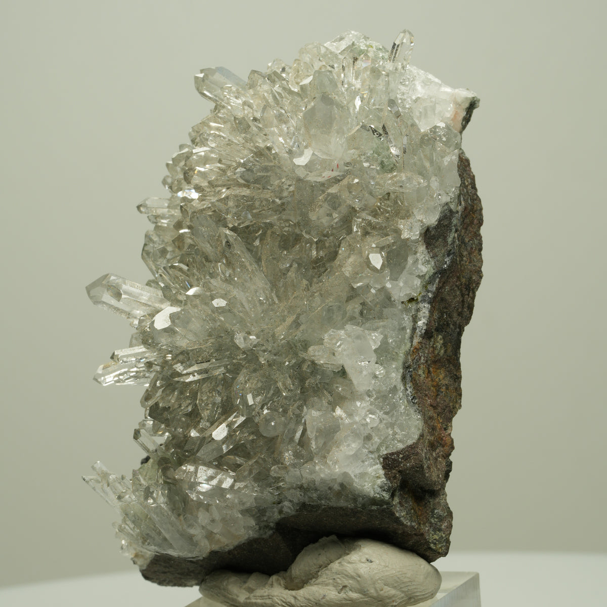 Harlekin Starburst Quarz, Prehnit, Analcim, Epidot, Matrix Streep Mine, Namibia 70*48*30mm #14693