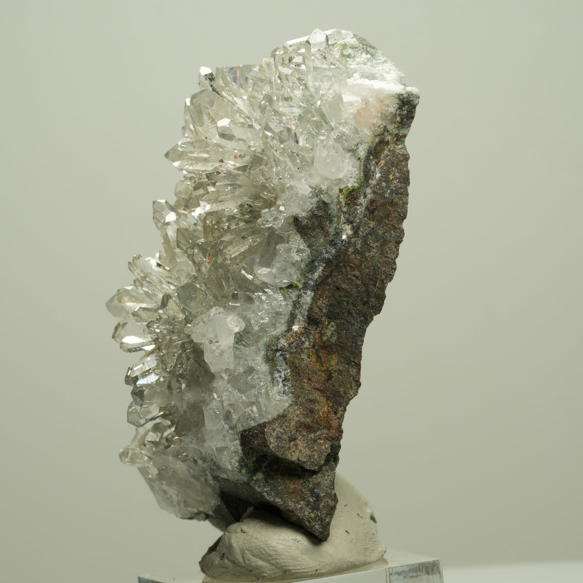 Harlekin Starburst Quarz, Prehnit, Analcim, Epidot, Matrix Streep Mine, Namibia 70*48*30mm #14693