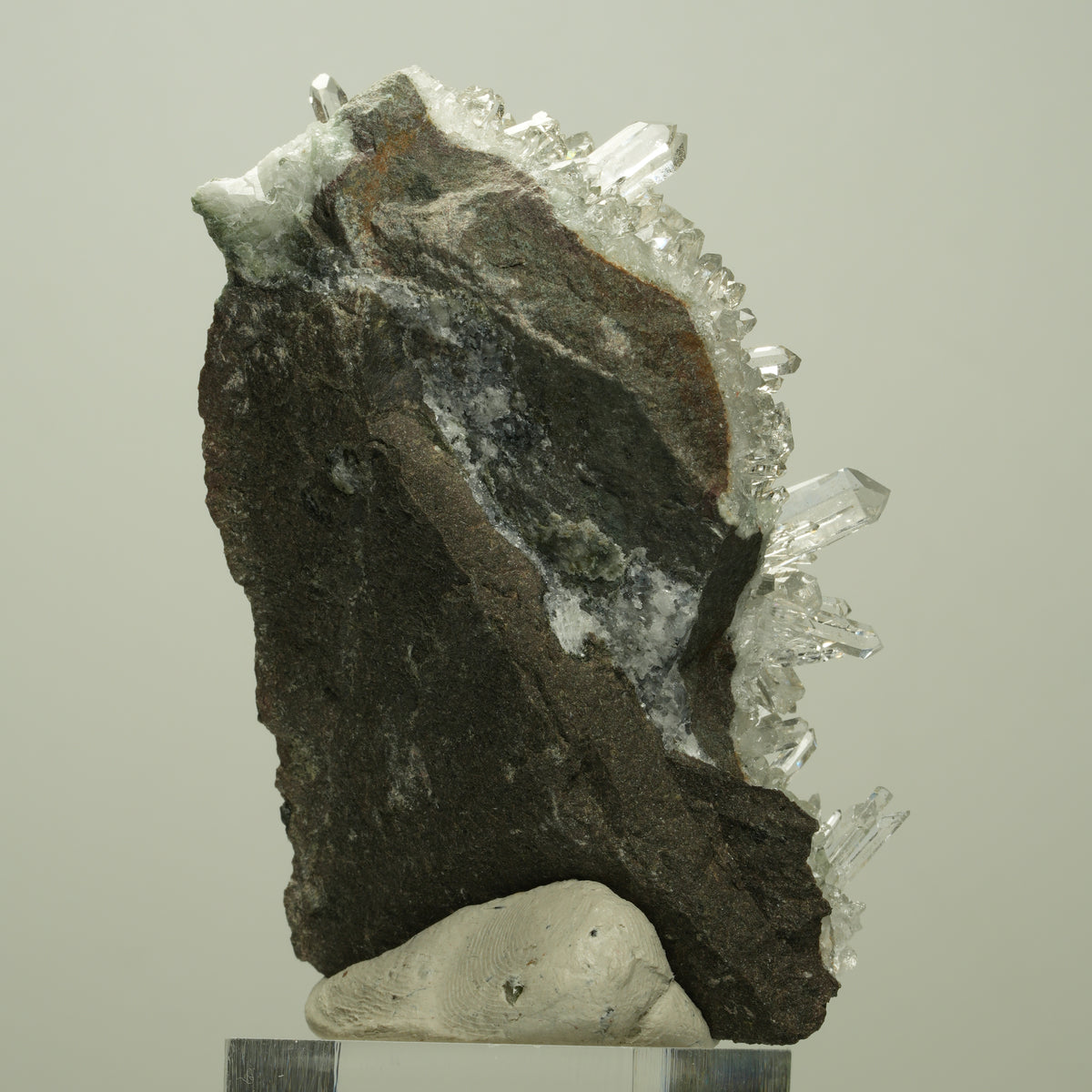 Harlekin Starburst Quarz, Prehnit, Analcim, Epidot, Matrix Streep Mine, Namibia 70*48*30mm #14693