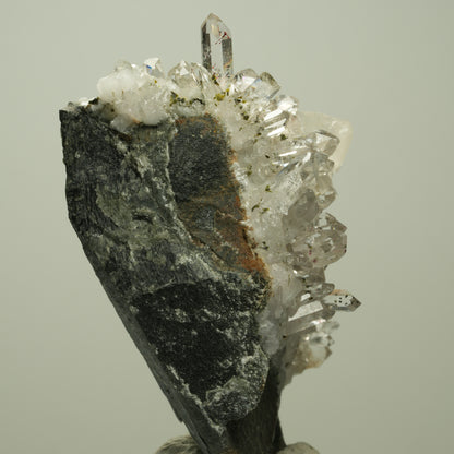 Harlekin Starburst Quarz, Prehnit, Calcit, Epidot, Matrix Streep Mine, Namibia 81*64*45mm #14694