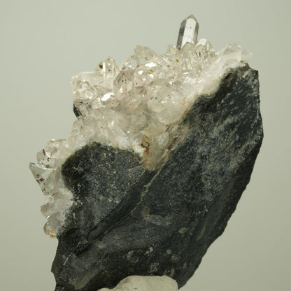 Harlekin Starburst Quarz, Prehnit, Calcit, Epidot, Matrix Streep Mine, Namibia 81*64*45mm #14694