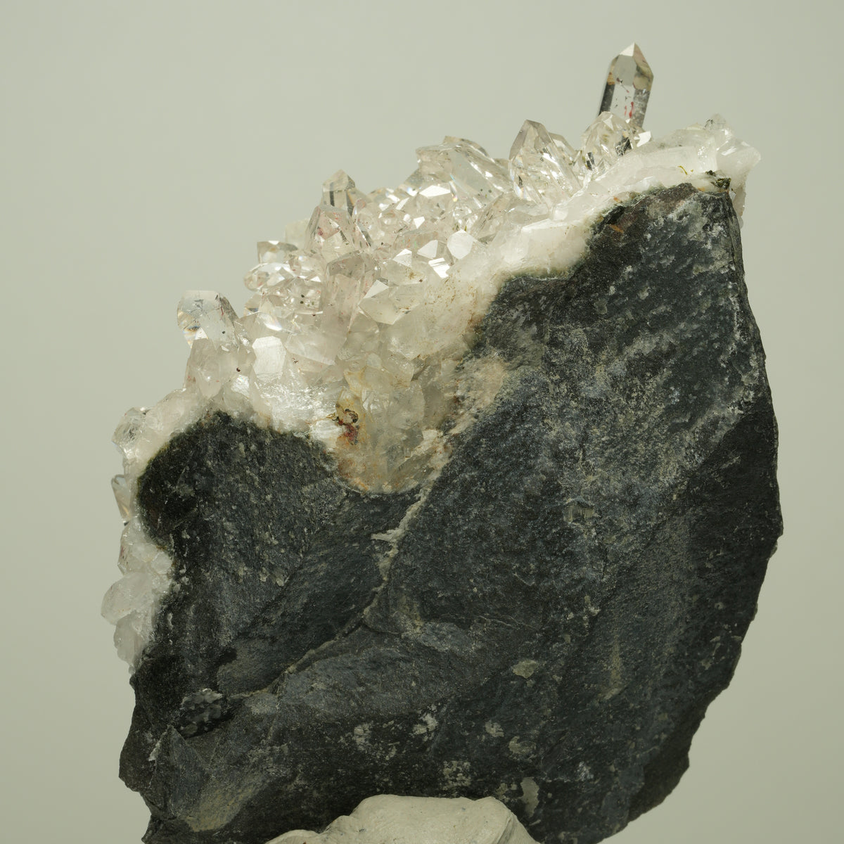 Harlekin Starburst Quarz, Prehnit, Calcit, Epidot, Matrix Streep Mine, Namibia 81*64*45mm #14694