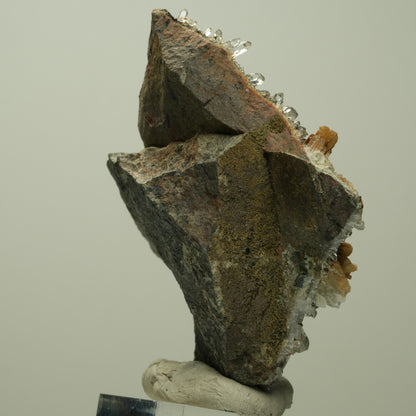 Harlekin Starburst Quarz, Prehnit, Calcit, Epidot, Hämatit, Malachit Streep Mine, Namibia 68*63*30mm #14695