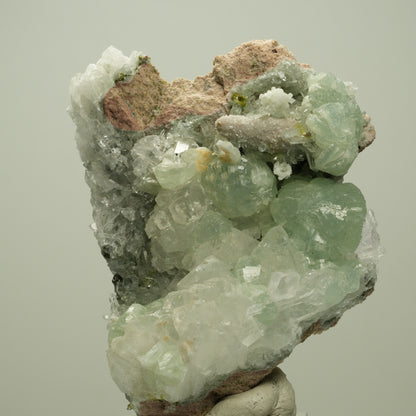 Starburst Quarz, Prehnit, Calcit, Epidot auf Matrix Streep Mine, Namibia 79*58*48mm #14696