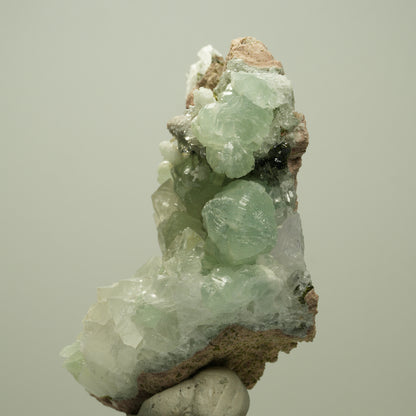 Starburst Quarz, Prehnit, Calcit, Epidot auf Matrix Streep Mine, Namibia 79*58*48mm #14696