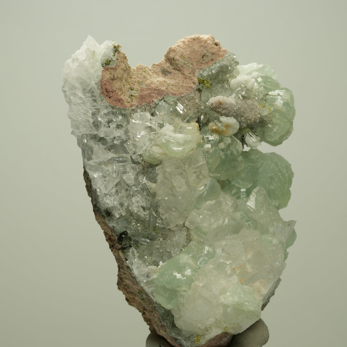 Starburst Quarz, Prehnit, Calcit, Epidot auf Matrix Streep Mine, Namibia 79*58*48mm #14696