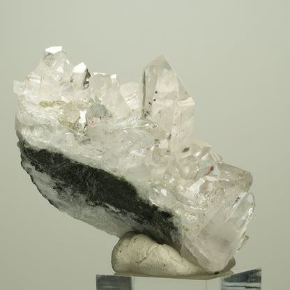 Harlekin Quarz, Prehnit, Calcit, Epidot auf Matrix Streep Mine, Namibia 68*64*37mm #14698