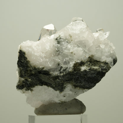 Harlekin Quarz, Prehnit, Calcit, Epidot auf Matrix Streep Mine, Namibia 68*64*37mm #14698