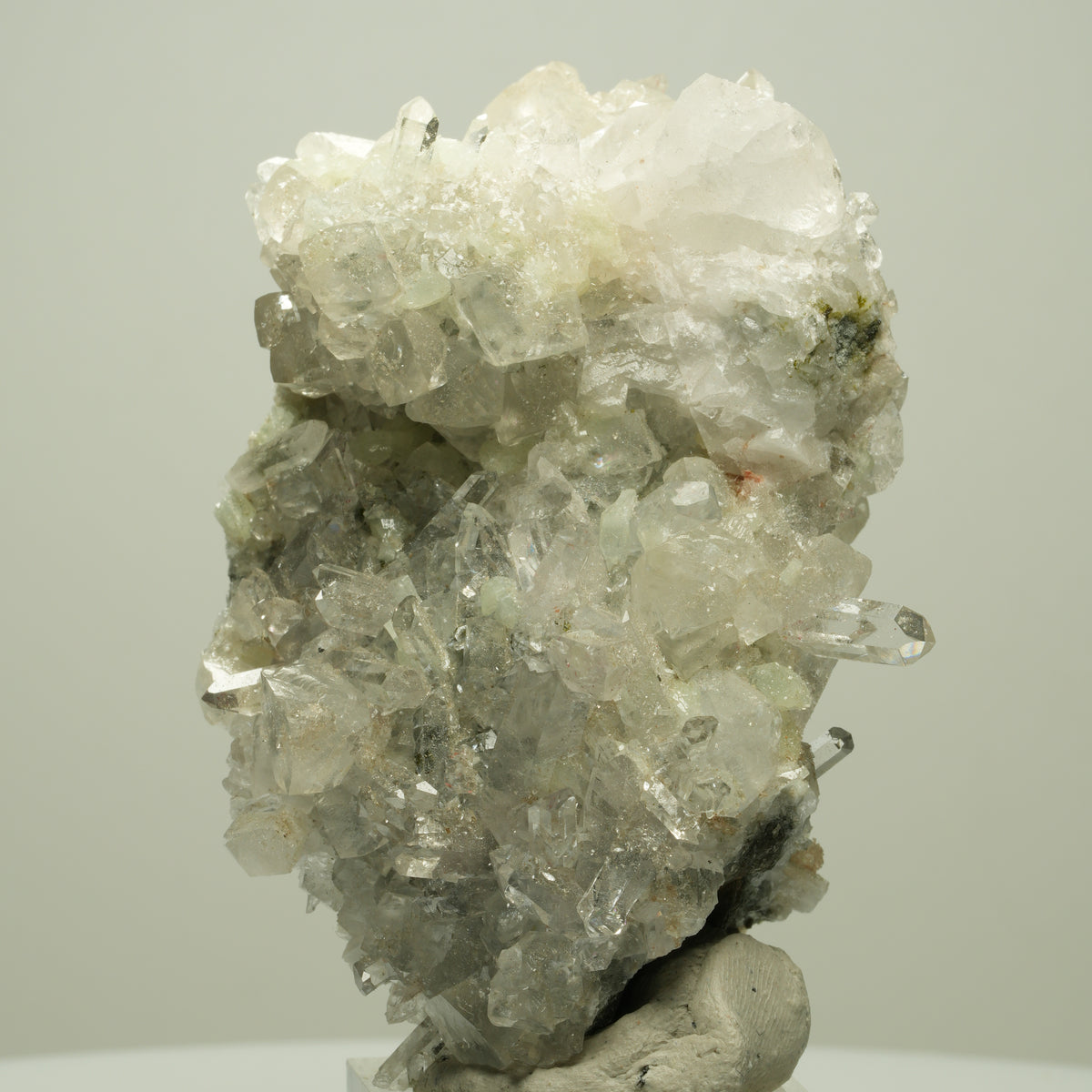Harlekin Starburst Quarz, Prehnit, Calcit, Epidot, Matrix Streep Mine, Namibia 77*49*42mm #14699