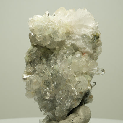 Harlekin Starburst Quarz, Prehnit, Calcit, Epidot, Matrix Streep Mine, Namibia 77*49*42mm #14699