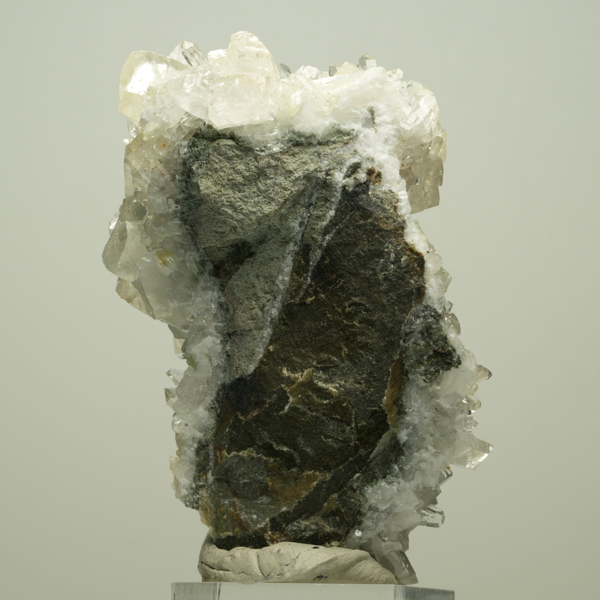 Harlekin Starburst Quarz, Prehnit, Calcit, Epidot, Matrix Streep Mine, Namibia 77*49*42mm #14699