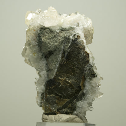 Harlekin Starburst Quarz, Prehnit, Calcit, Epidot, Matrix Streep Mine, Namibia 77*49*42mm #14699