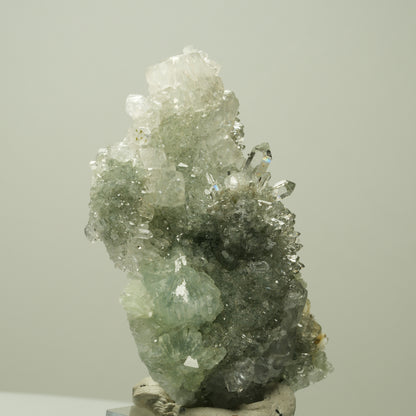Starburst Quarz, Prehnit, Calcit, Analcim, Epidot, Matrix Streep Mine, Namibia 67*52*30mm #14700
