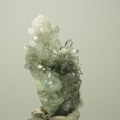 Starburst Quarz, Prehnit, Calcit, Analcim, Epidot, Matrix Streep Mine, Namibia 67*52*30mm #14700