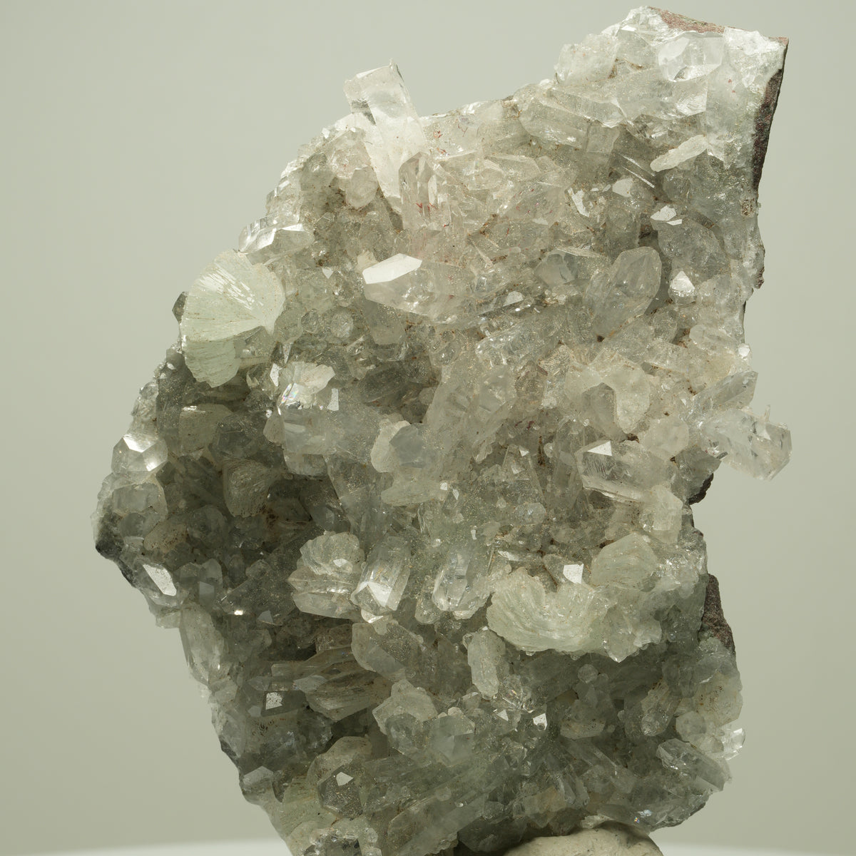 Harlekin Starburst Quarz, Prehnit, Analcim, Epidot, Matrix Streep Mine, Namibia 82*61*25mm #14702