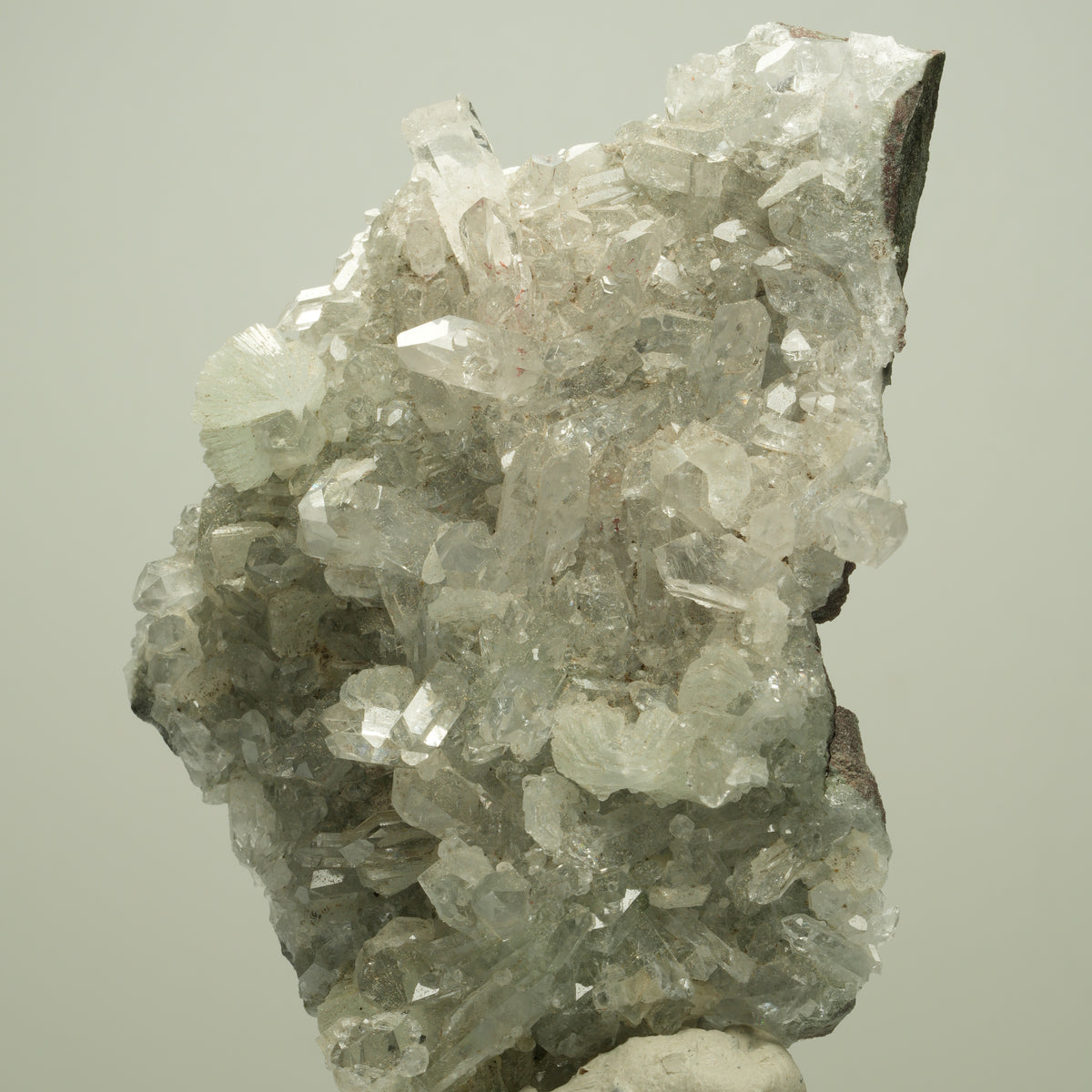 Harlekin Starburst Quarz, Prehnit, Analcim, Epidot, Matrix Streep Mine, Namibia 82*61*25mm #14702