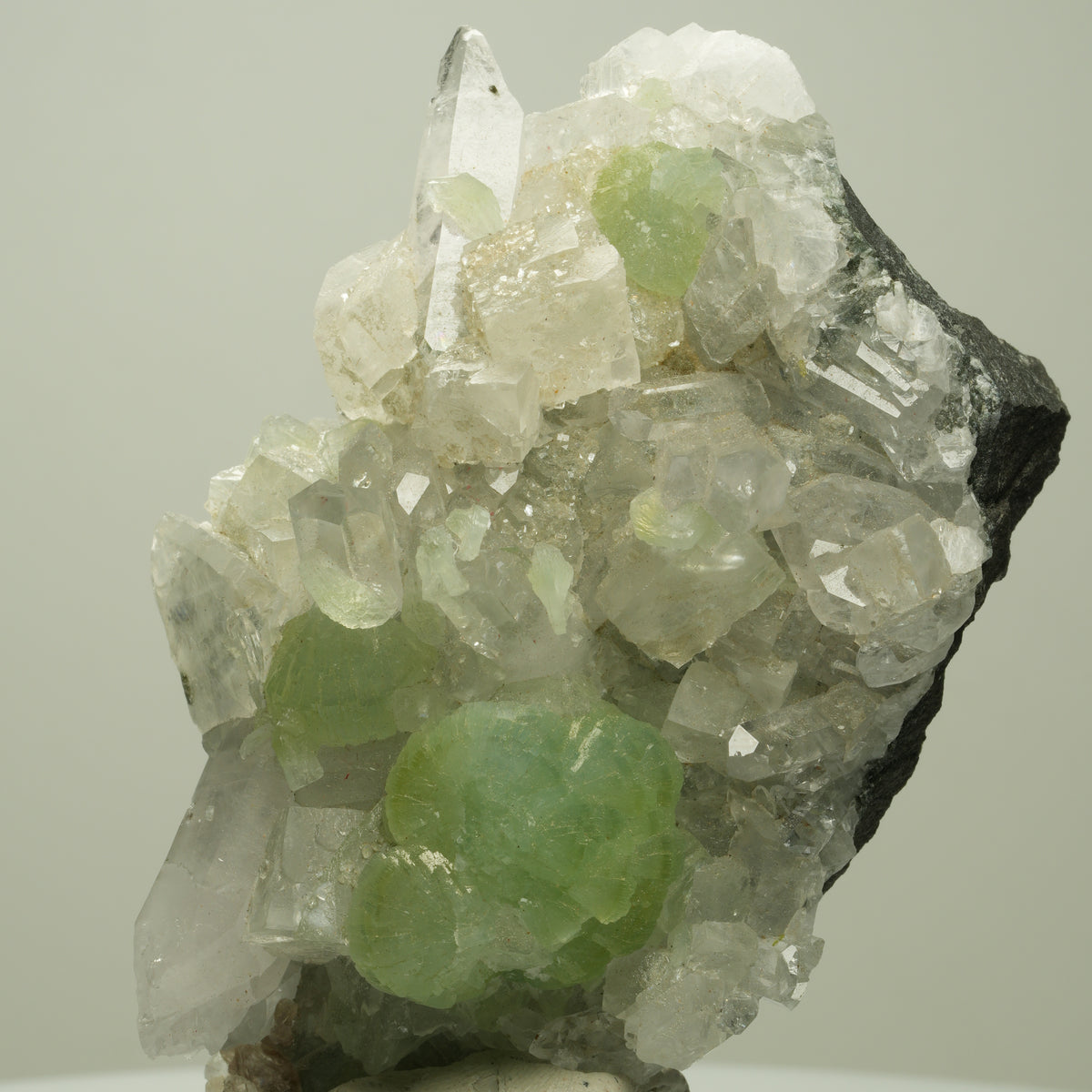 Harlekin Starburst Quarz, Prehnit, Calcit, Epidot, Matrix Streep Mine, Namibia 83*54*35mm #14703