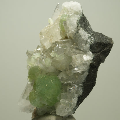 Harlekin Starburst Quarz, Prehnit, Calcit, Epidot, Matrix Streep Mine, Namibia 83*54*35mm #14703