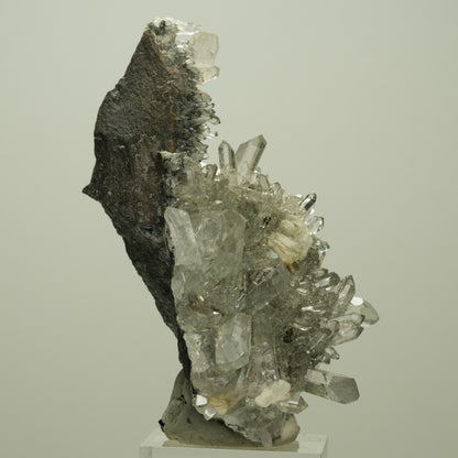 Harlekin Starburst Quarz, Prehnit, Epidot auf Matrix Streep Mine, Namibia 78*49*41mm #14704