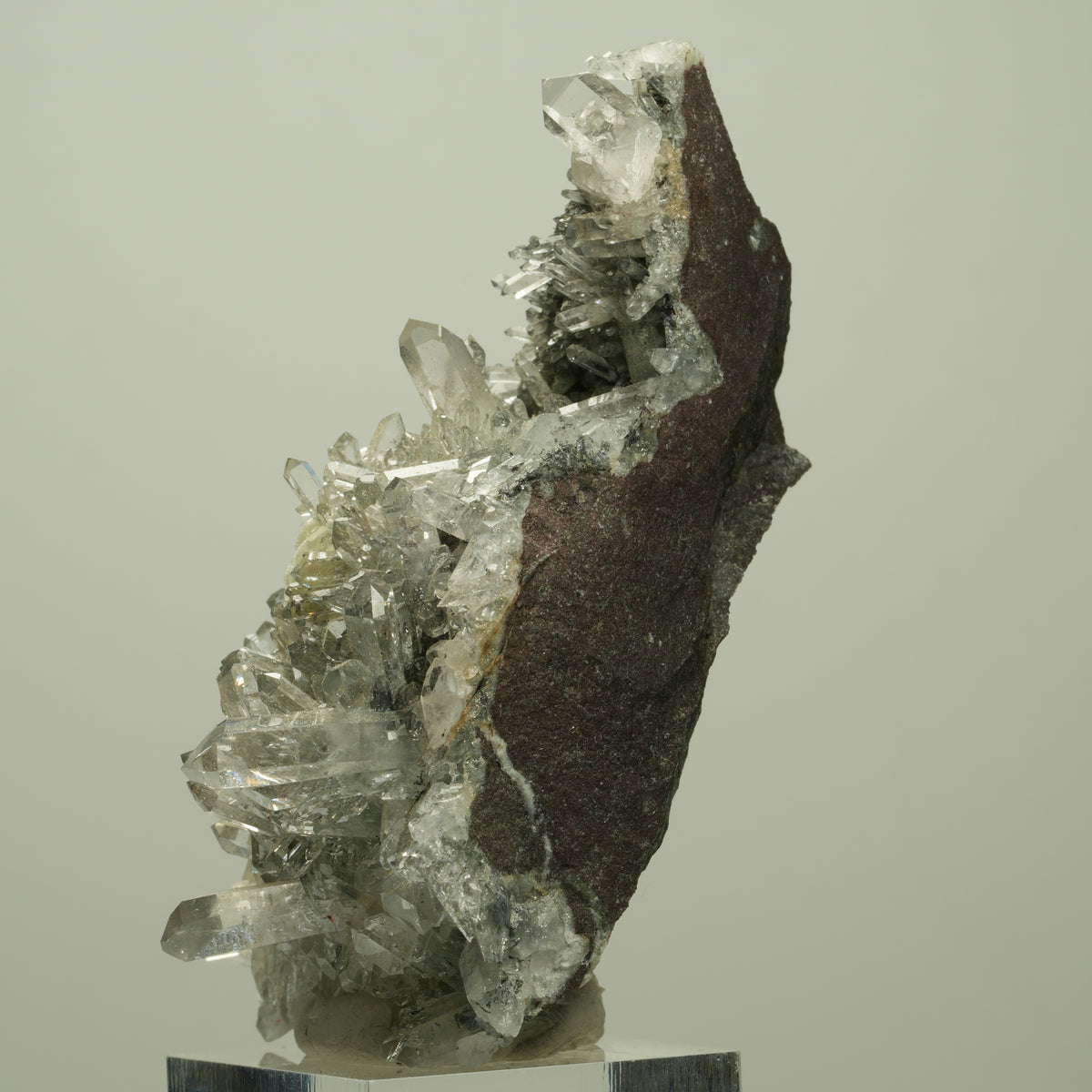 Harlekin Starburst Quarz, Prehnit, Epidot auf Matrix Streep Mine, Namibia 78*49*41mm #14704