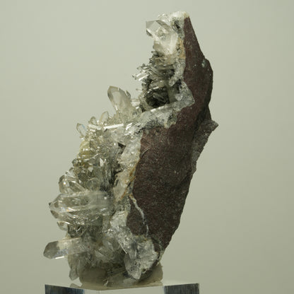 Harlekin Starburst Quarz, Prehnit, Epidot auf Matrix Streep Mine, Namibia 78*49*41mm #14704