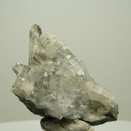 Harlekin Starburst Quarz, Prehnit, Calcit, Epidot, Matrix Streep Mine, Namibia 77*47*41mm #14706