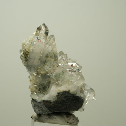 Harlekin Starburst Quarz, Prehnit, Calcit, Epidot, Matrix Streep Mine, Namibia 77*47*41mm #14706